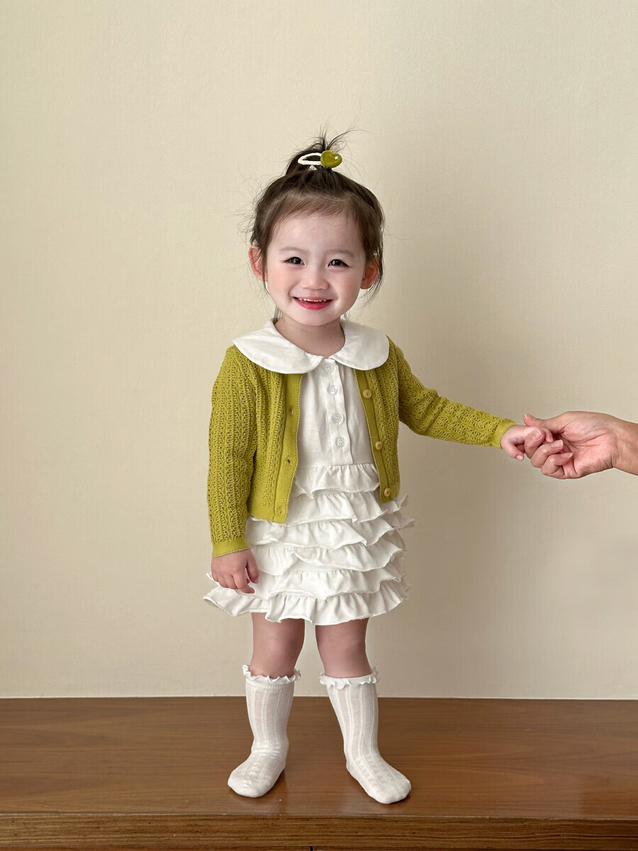 FADOBABY Girls Summer Dress New Baby Princess Doll Collar Cake Dress Children's Sleeveless Dress 10